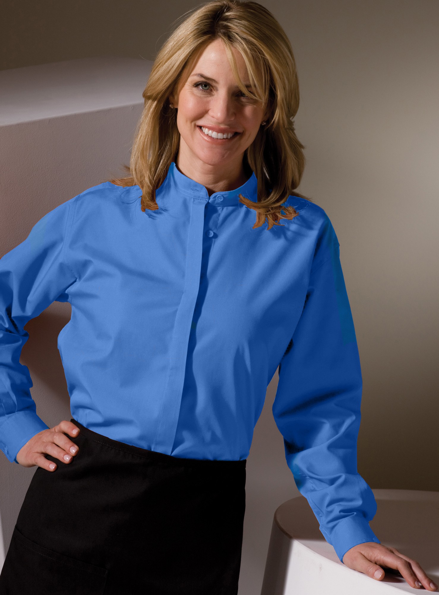 Edwards Women's Long Sleeve Banded Collar Shirt