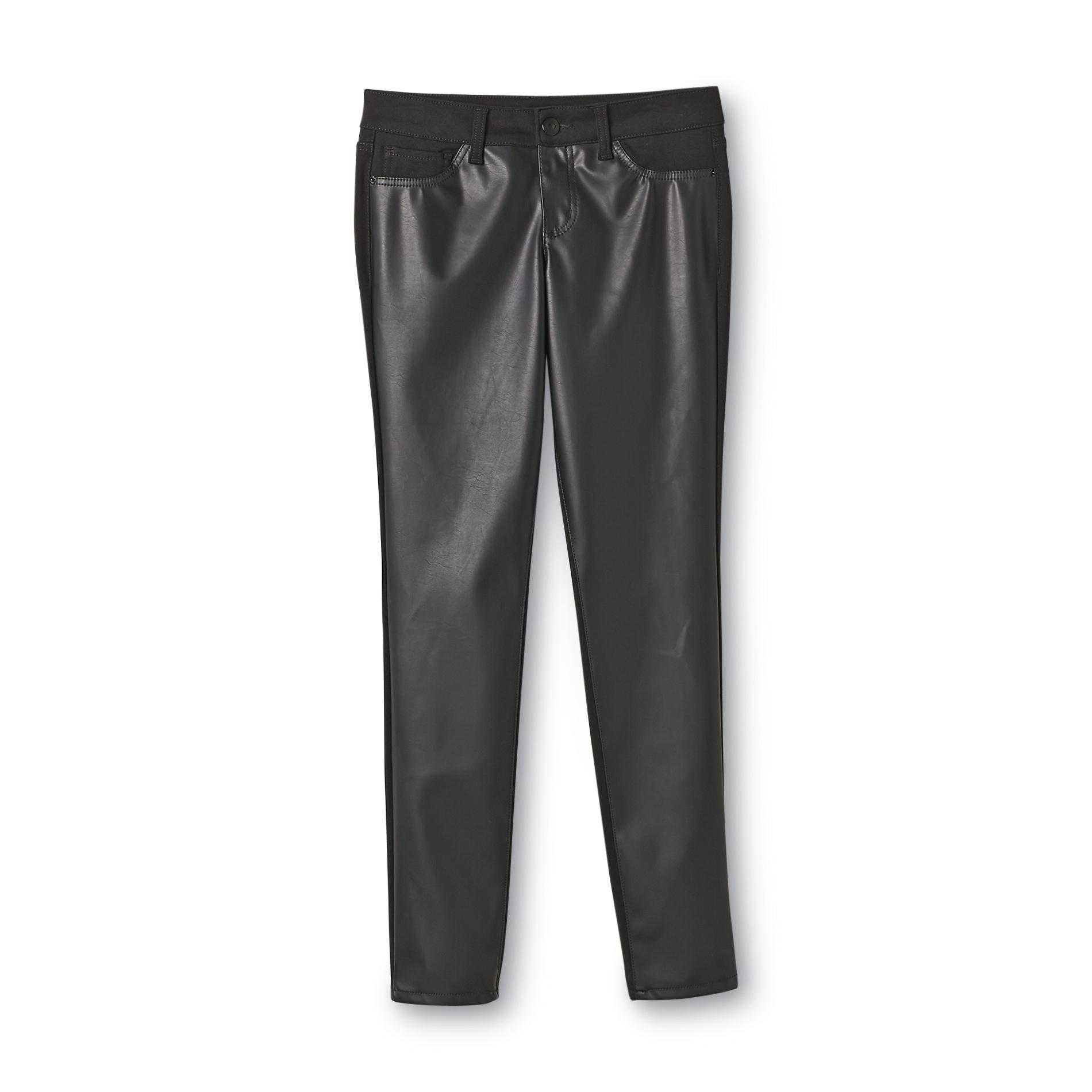 Glo Junior's Skinny Pant - Faux Leather Front at mygofer.com