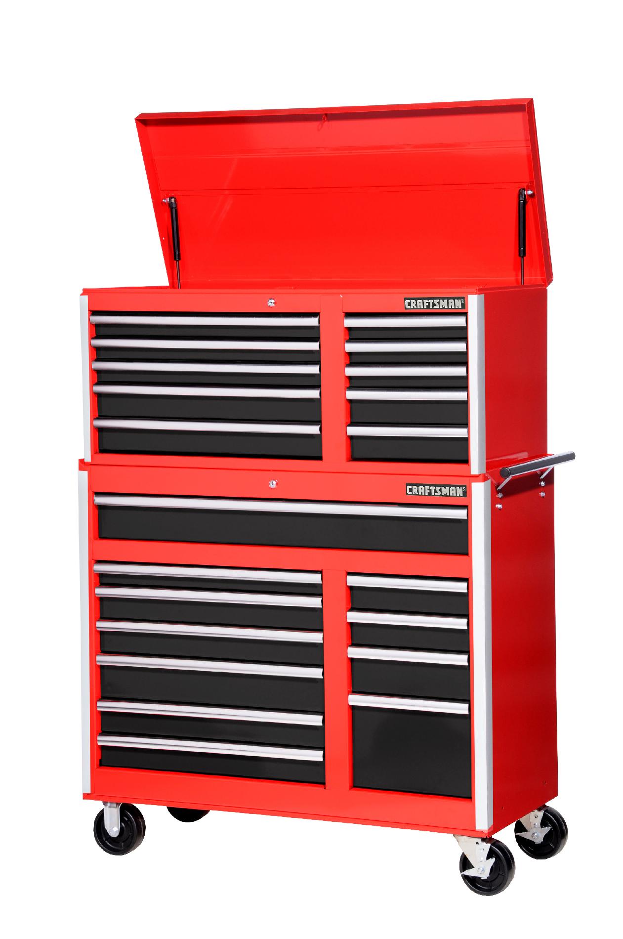 Craftsman 42-Inch 21-Drawer Tool Storage Combo  Red/Black