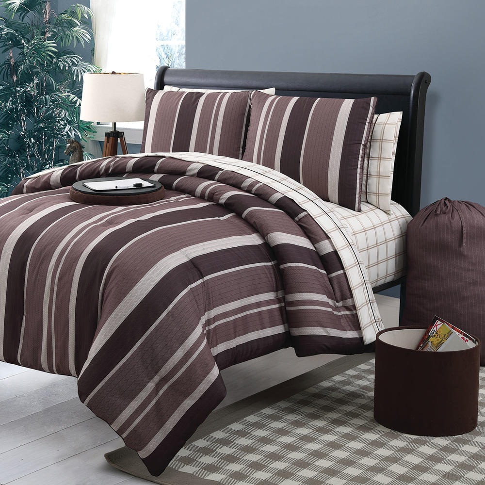 Janson Reversible Comforter Set - Brown