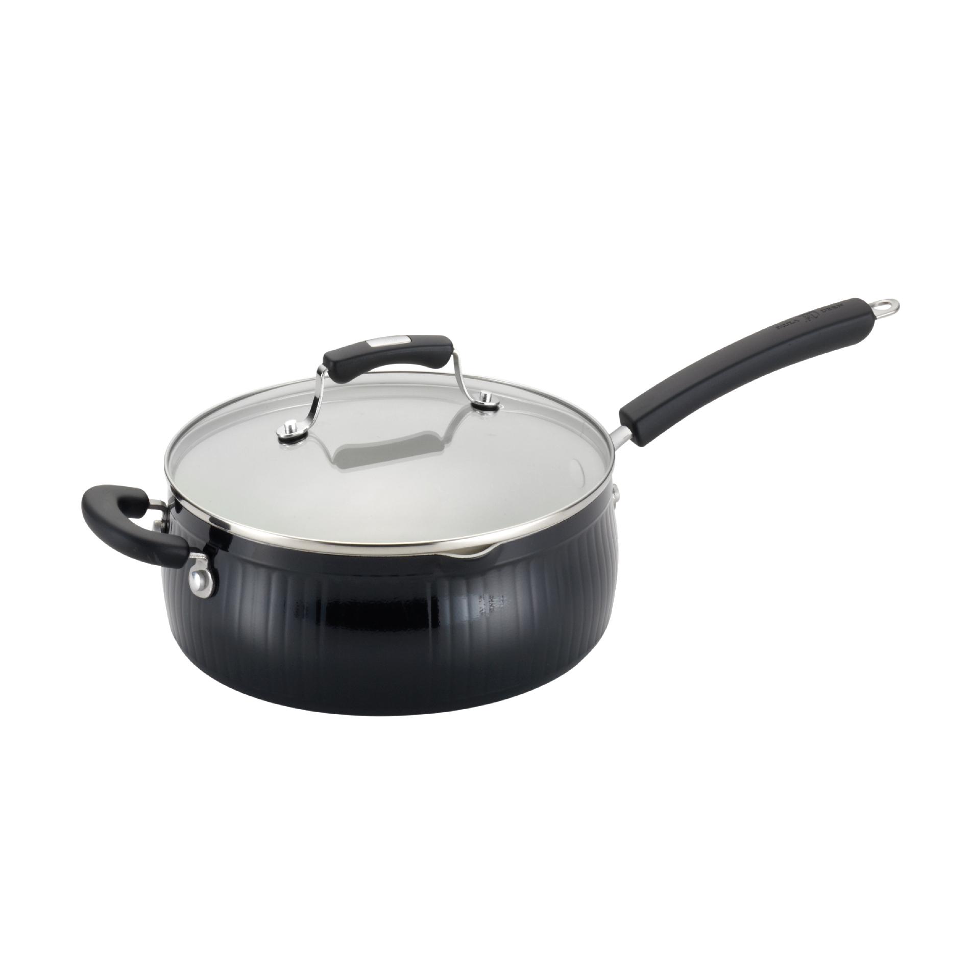 Paula Deen Savannah 4-Quart Covered Saute Pan  Black