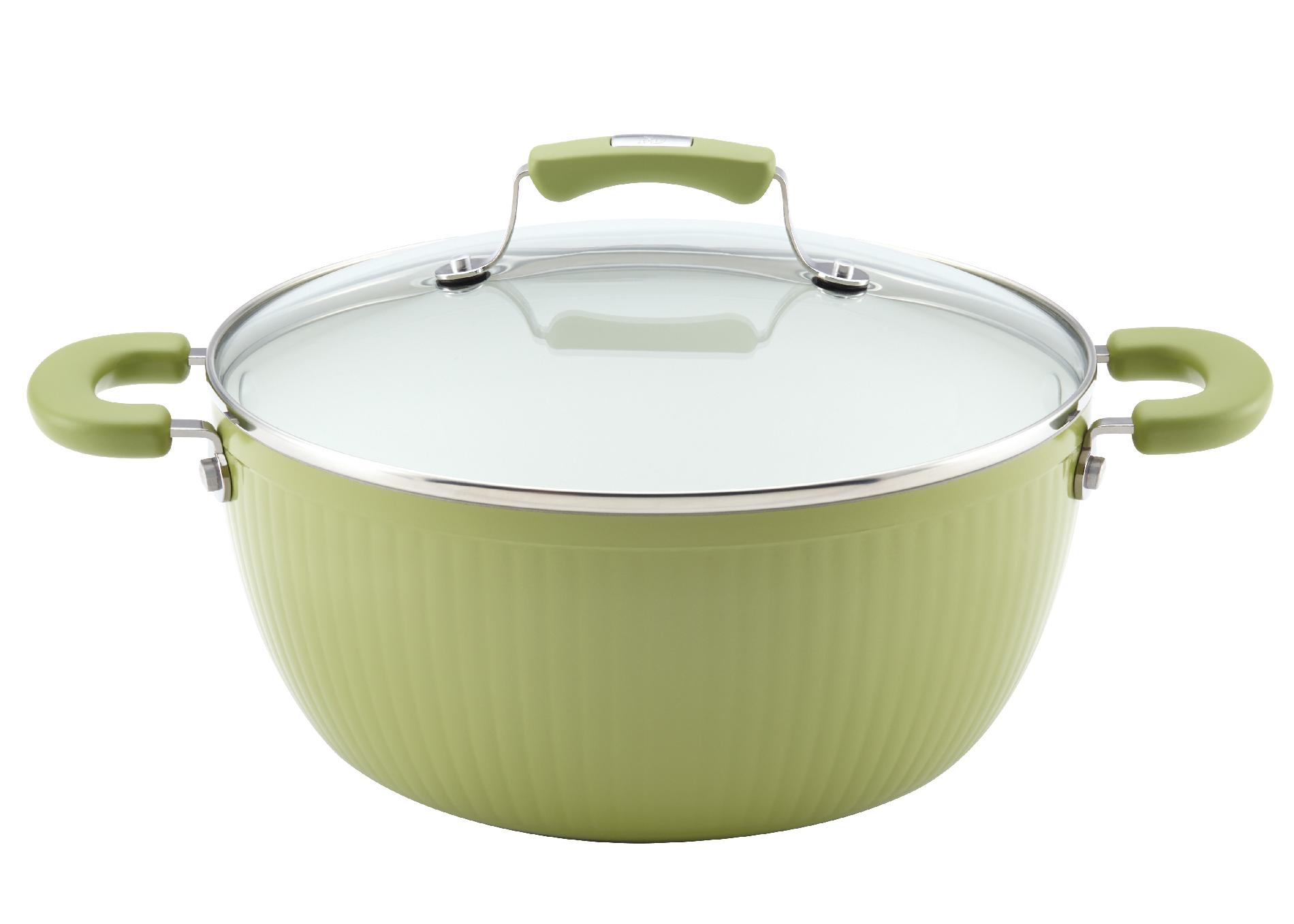 Paula Deen Savannah Collection Aluminum Nonstick 5.5-Quart Covered Casserole  Pear