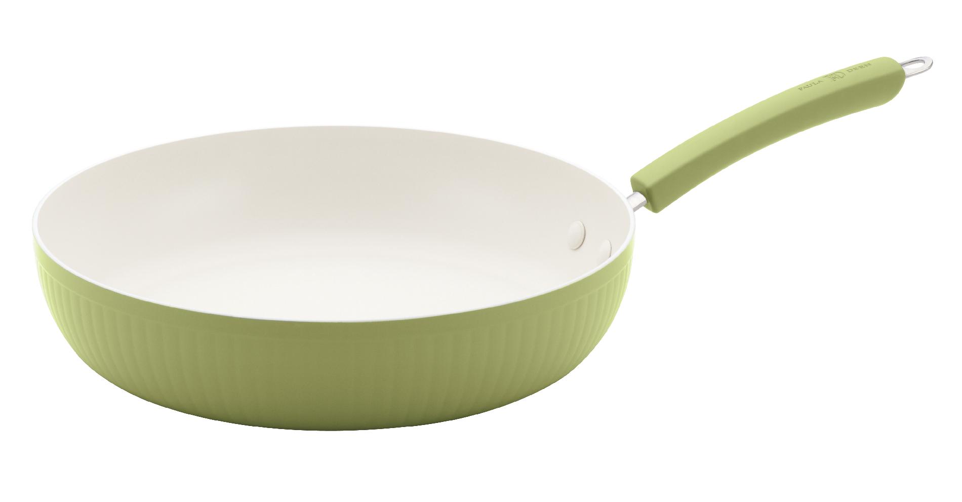 Paula Deen Savannah Collection Aluminum Nonstick 12-Inch Open Deep Skillet  Pear