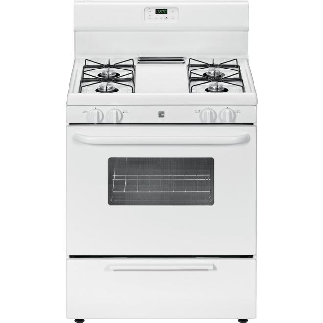 Kenmore 73032 4.2 cu. ft. Freestanding Gas Range w/ Broil & Serve™ Drawer White Sears Outlet