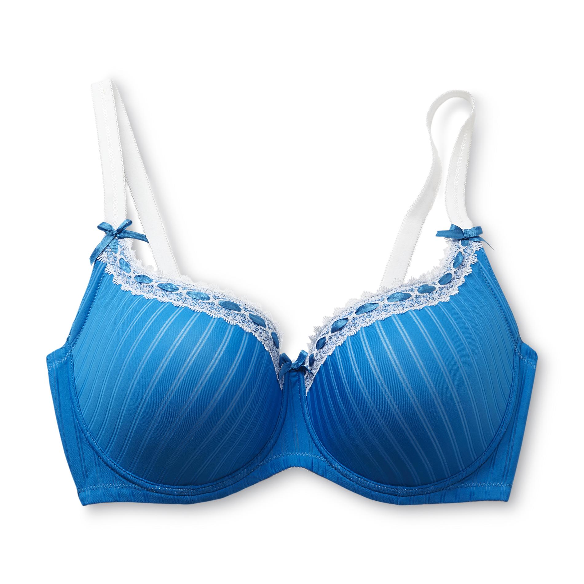 Joe Boxer Women's Plus Bra Striped & Lace Shop Your Way