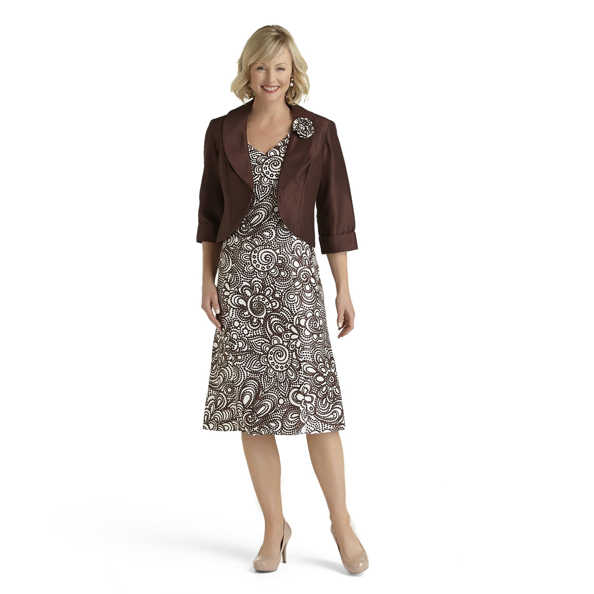 Dana Kay Women's Dress & Jacket - Abstract Flowers at Sears.com