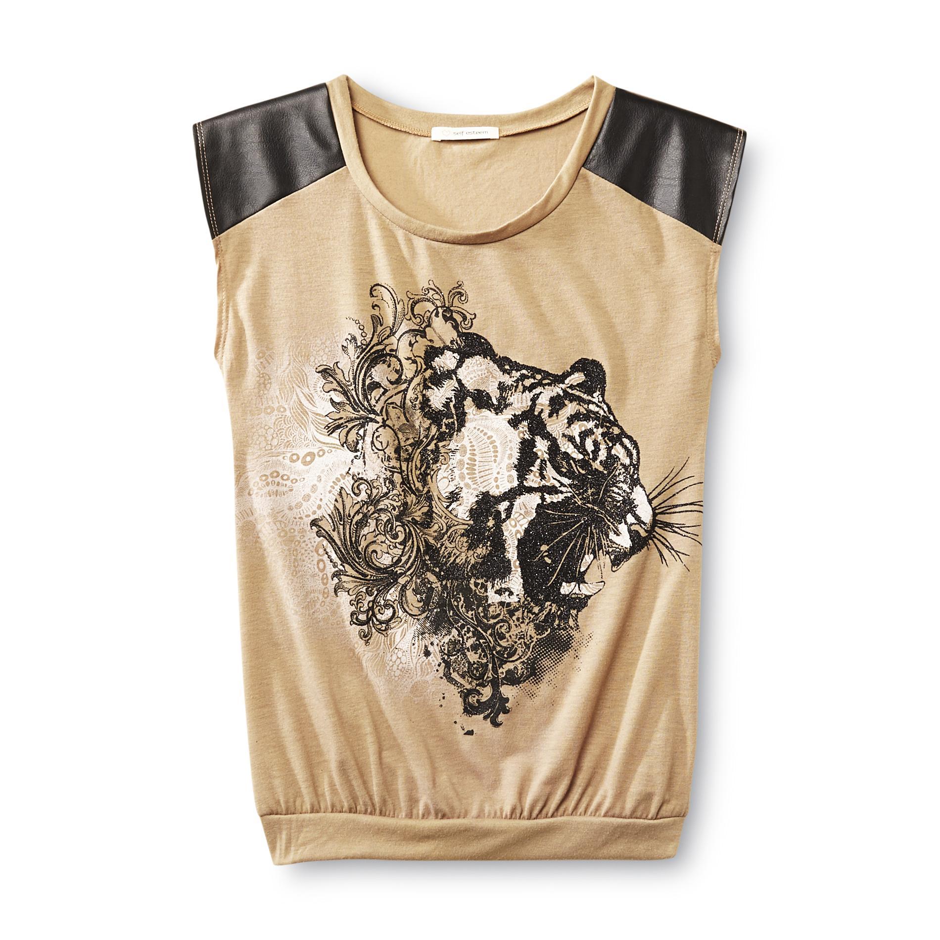 Bongo Junior's Top - Faux Leather Detail at Sears.com