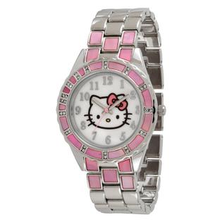 Hello Kitty Large Face Analog Watch with Metal Bracelet - Jewelry - Watches - Women's Watches
