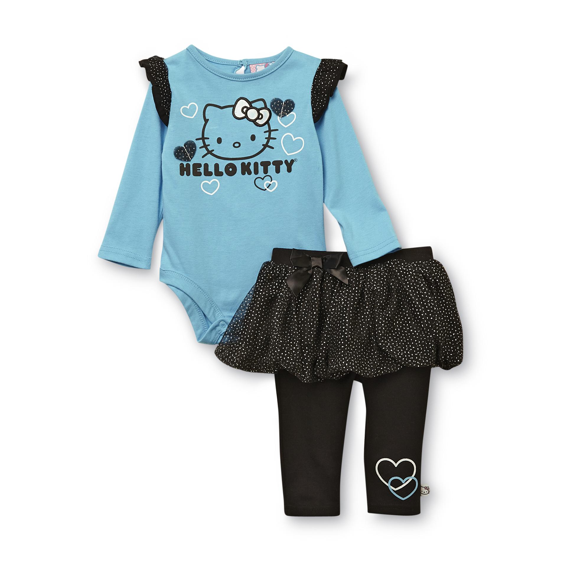 Hello Kitty Infant Girl's Bodysuit & Tutu Leggings - Glitter