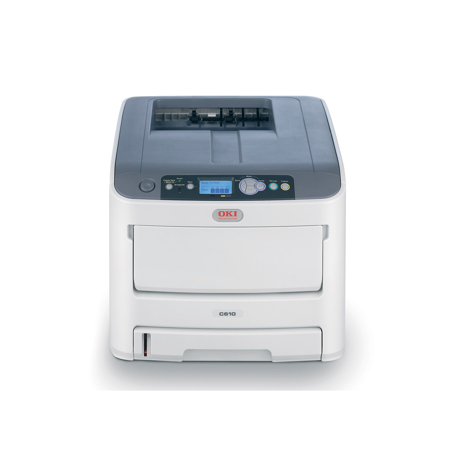 okidata C610N Digital Color Printer Gray 3
