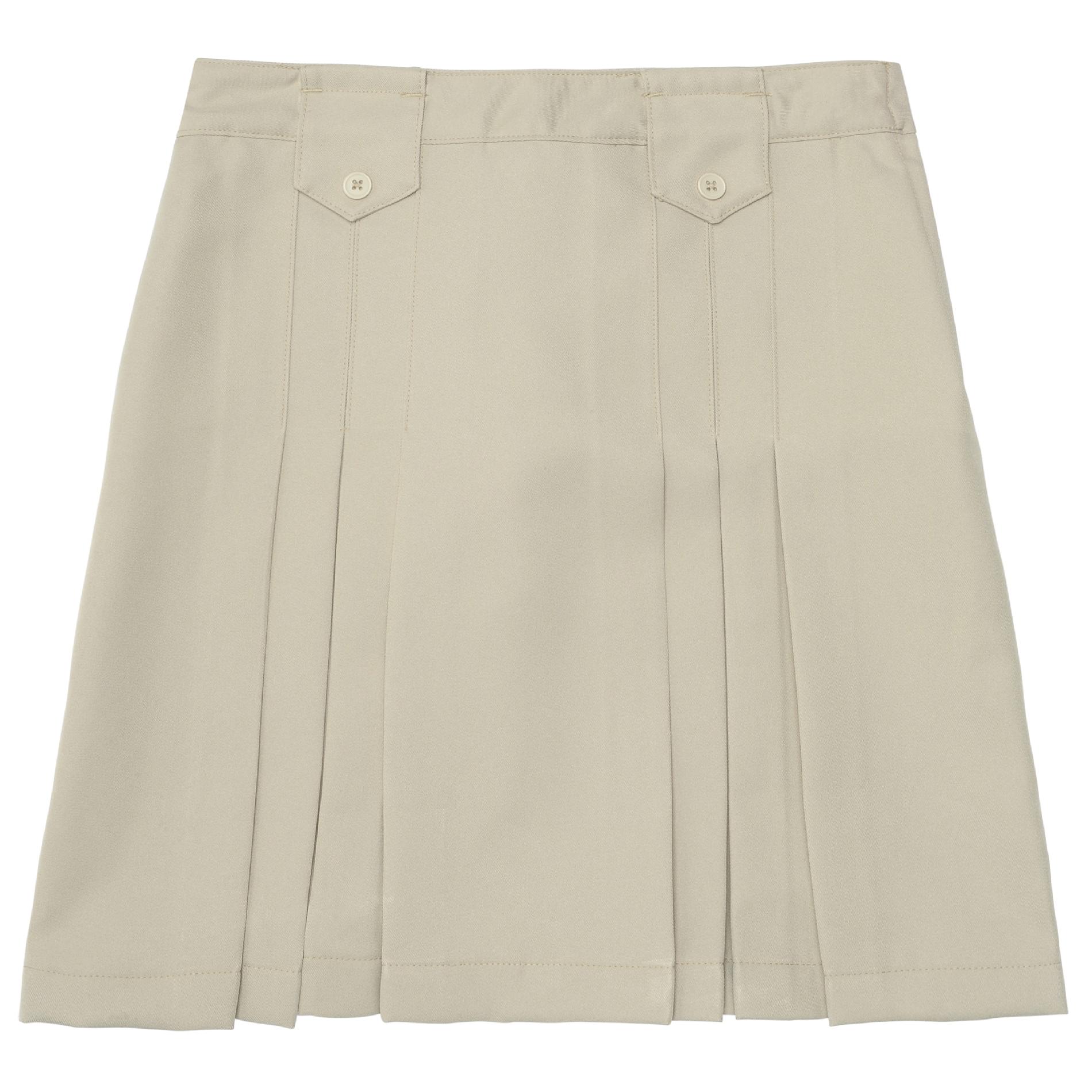 Juniors Front Pleated Skirt With Tabs