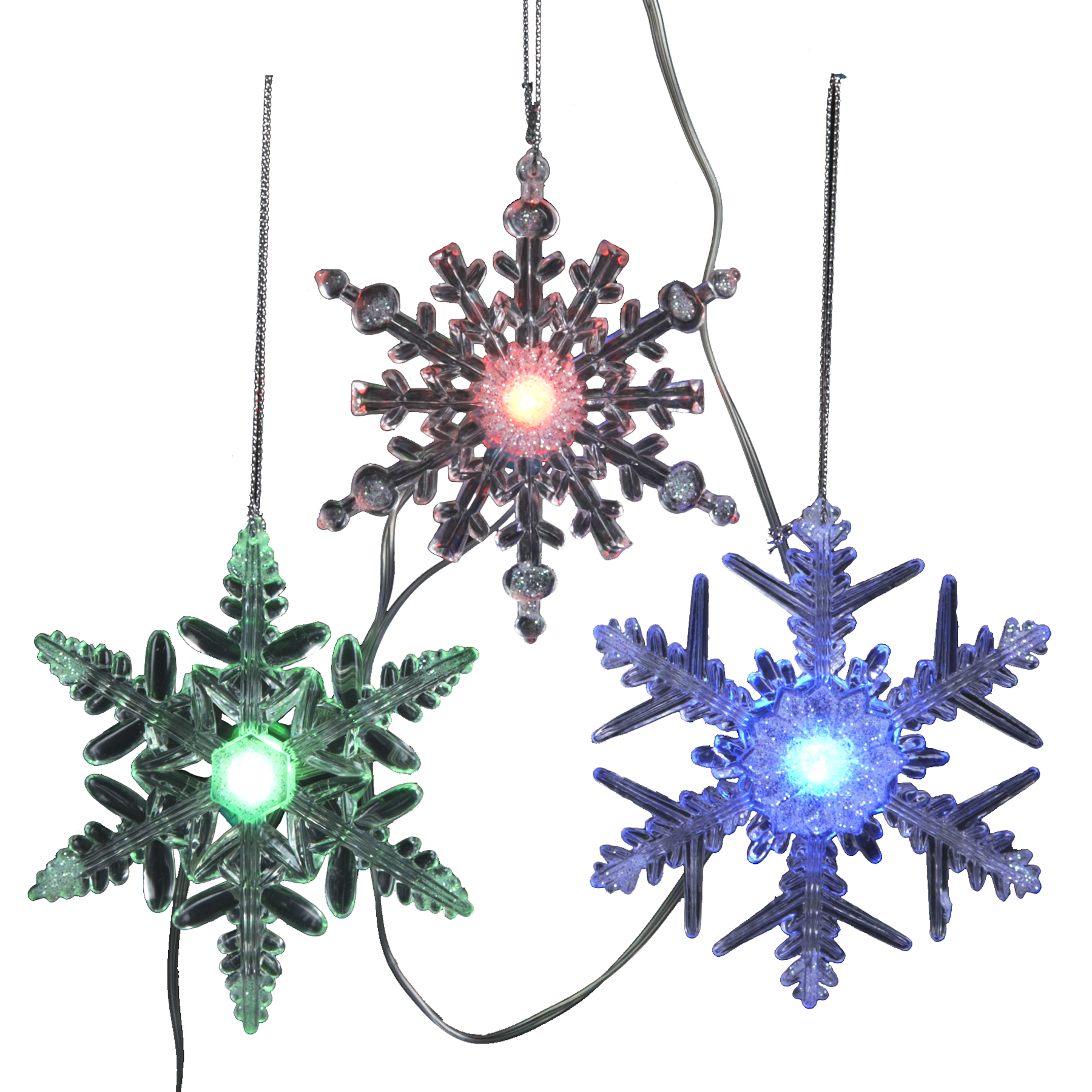 Battery-Operated LED Snowflake Musical Party Light Set