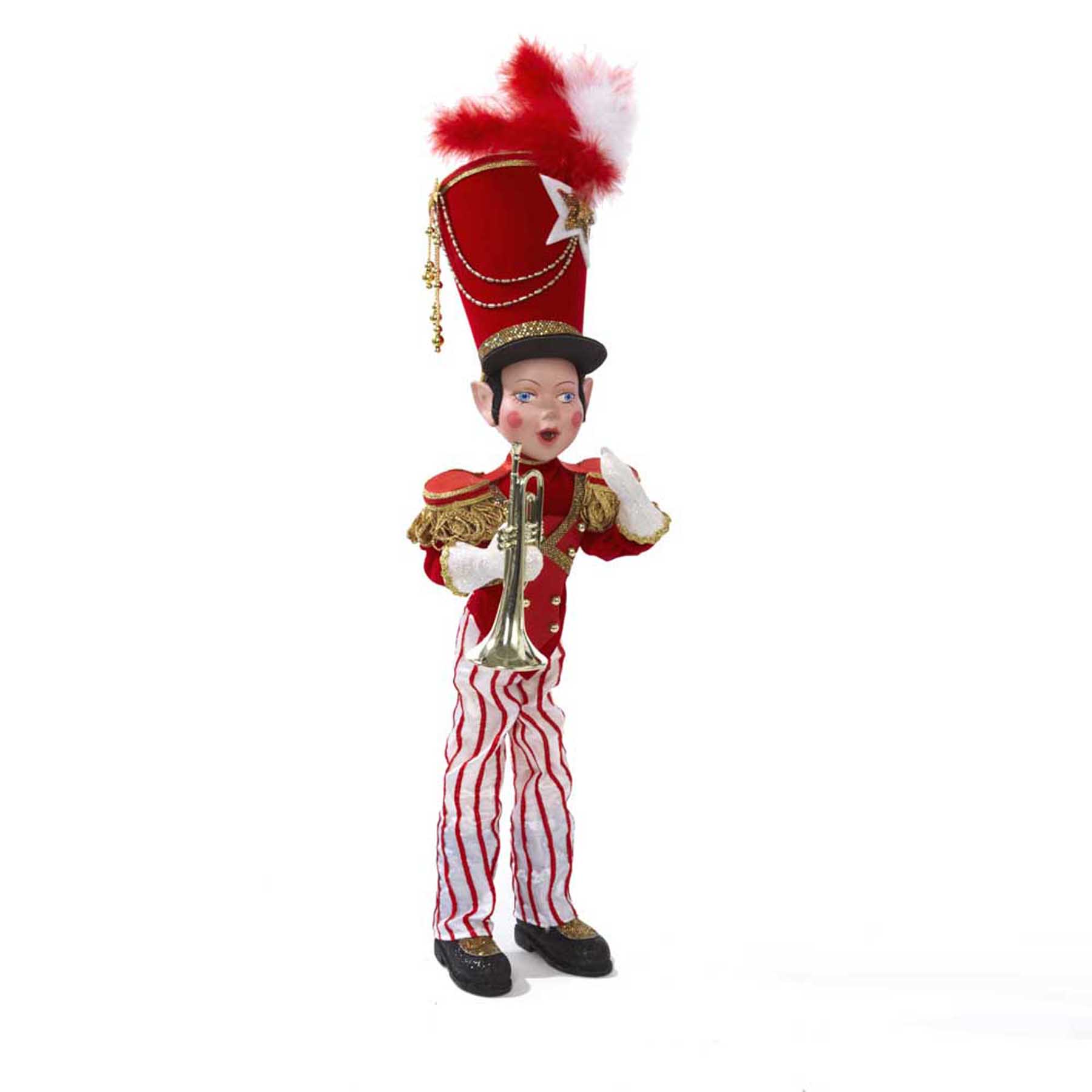 20"  Red and White Pixie Soldier Decoration