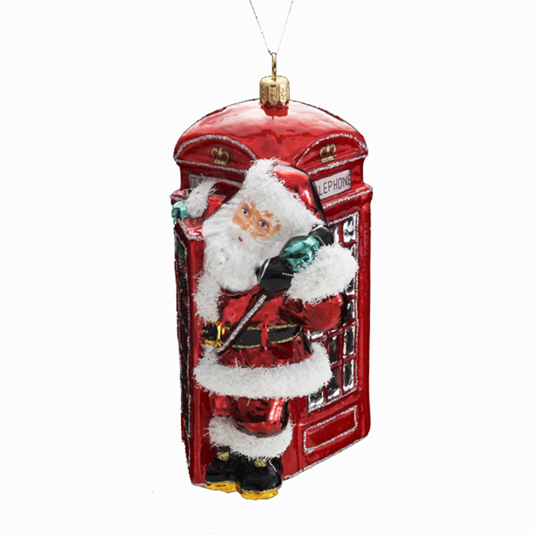 6.1" Polonaise Santa's Calling Ornament