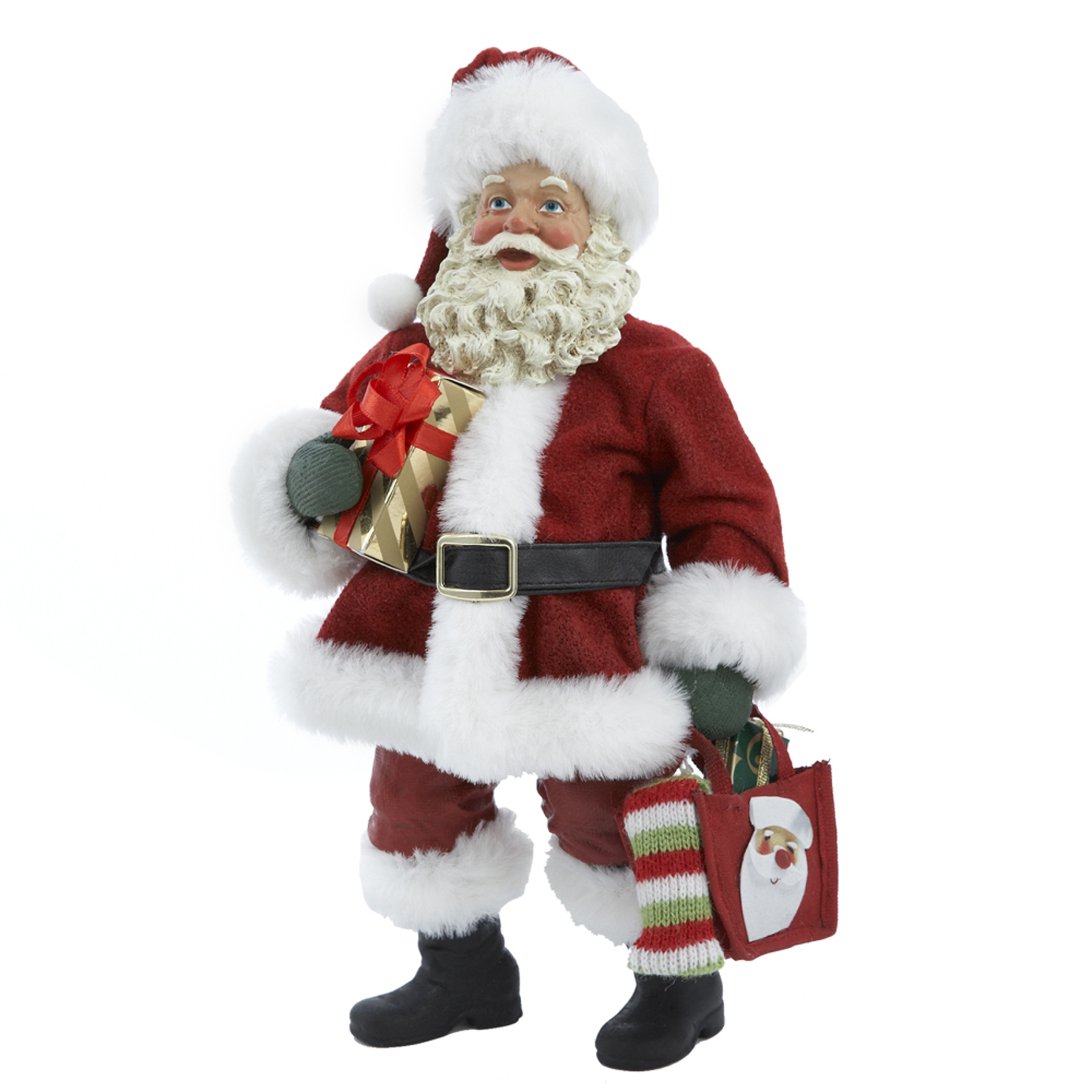 10" Fabriche' Shopping Santa