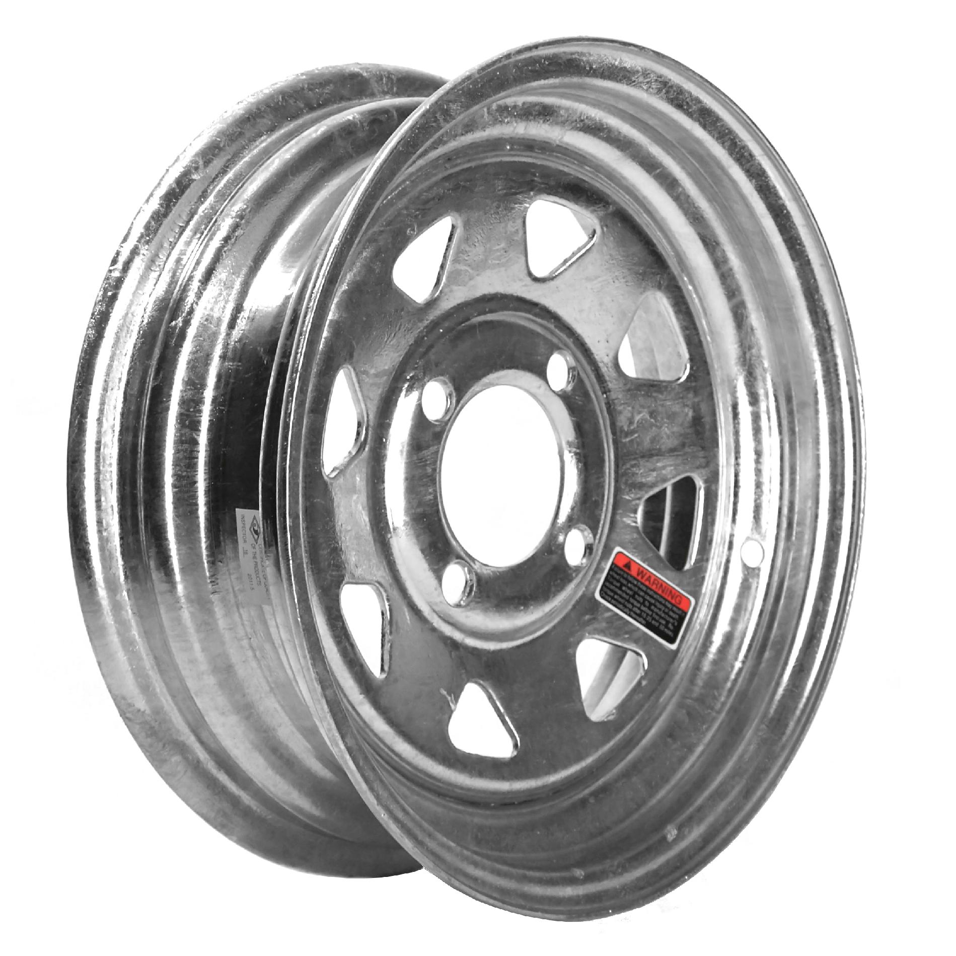12X4 4-Hole Galvanized Steel Spoke Trailer Wheel