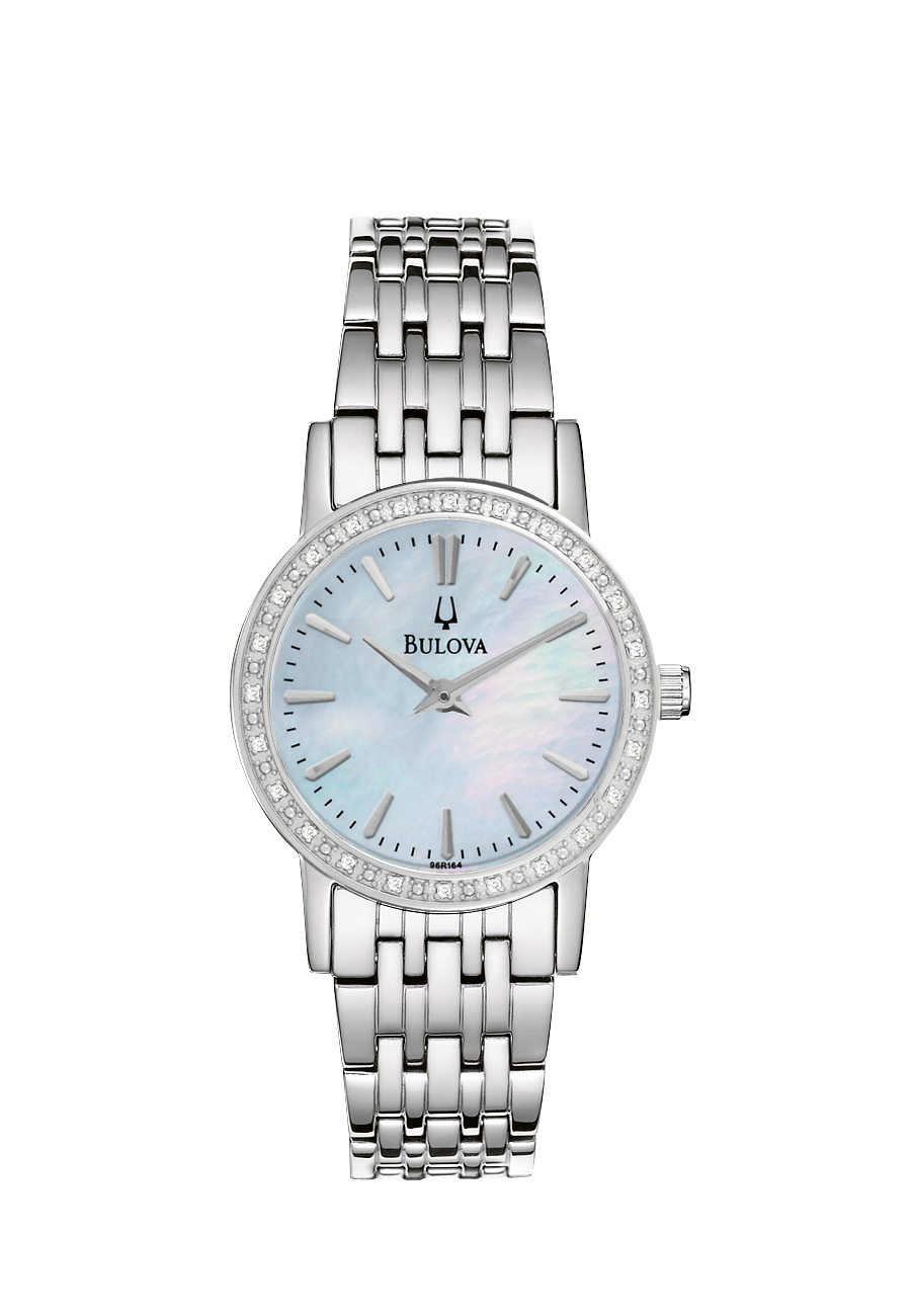 Women's Round Diamond Bezel Watch
