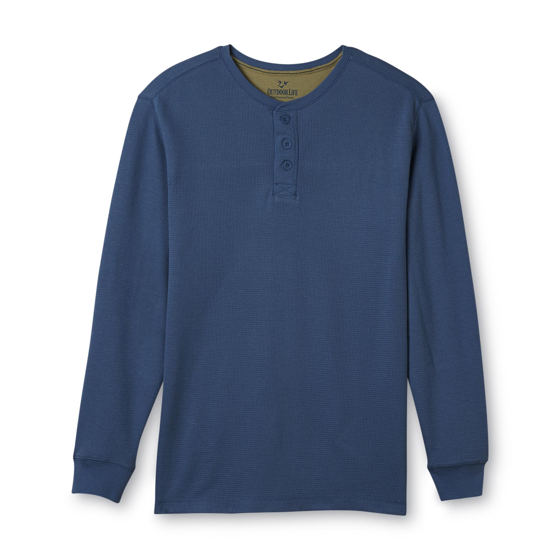 Outdoor Life Men's Thermal Henley Shirt Shop Your Way Online