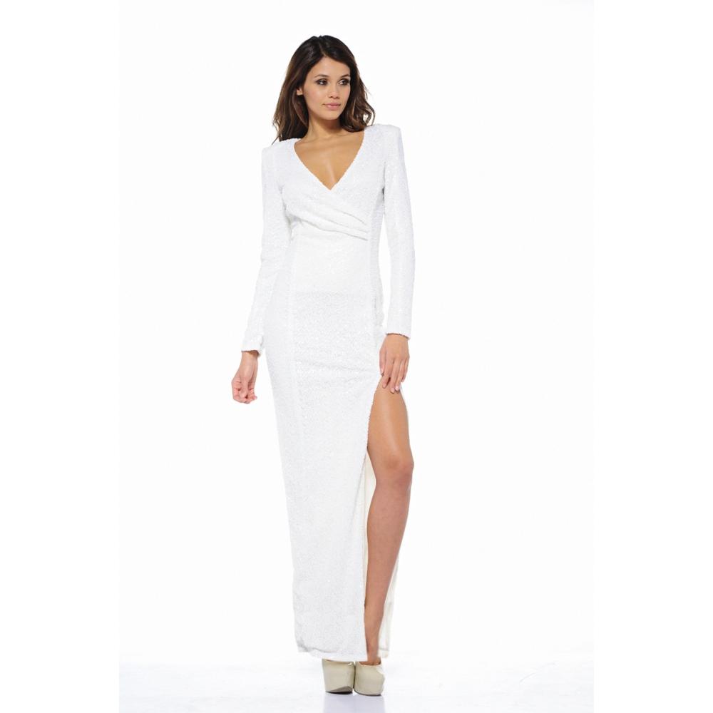 AX Paris Women's Sequin Split Maxi Dress - Online Exclusive
