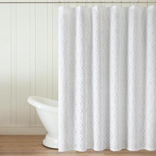 Cannon White Lace Shower Curtain Home Bed & Bath