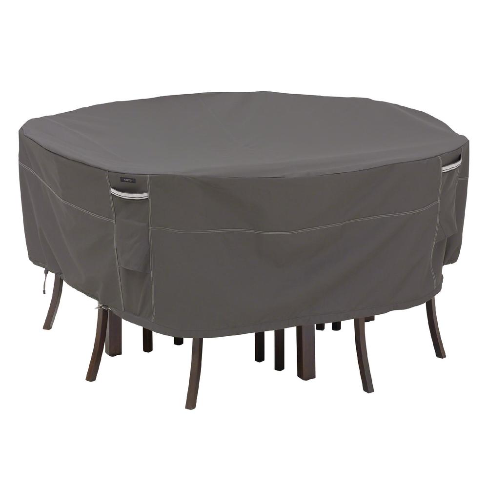 Classic Accessories Ravenna Large Round Patio Table and Chair Set Cover