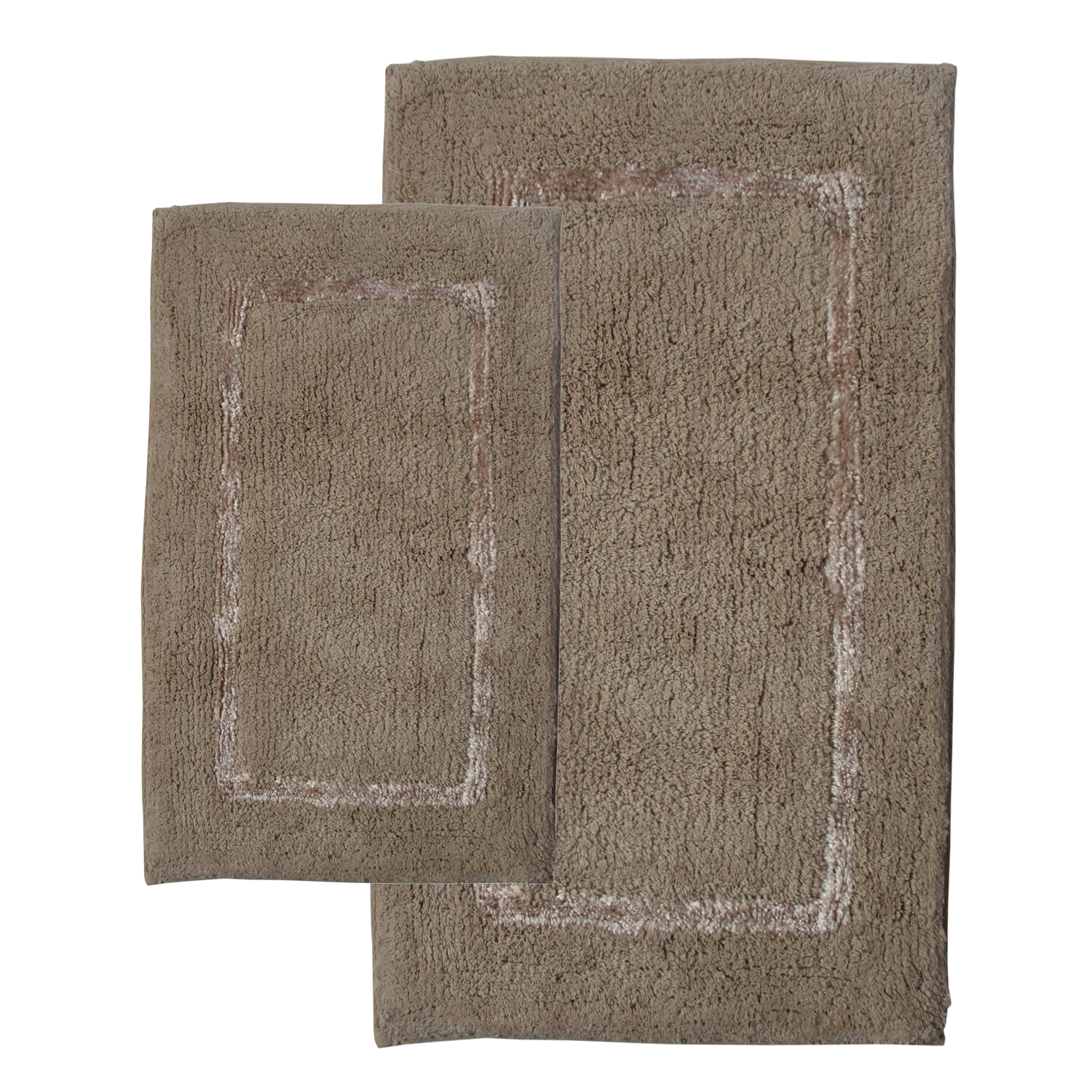 2 Piece Greenville Bath Rug Set - 21"x34" and 17"x24" - Sand color