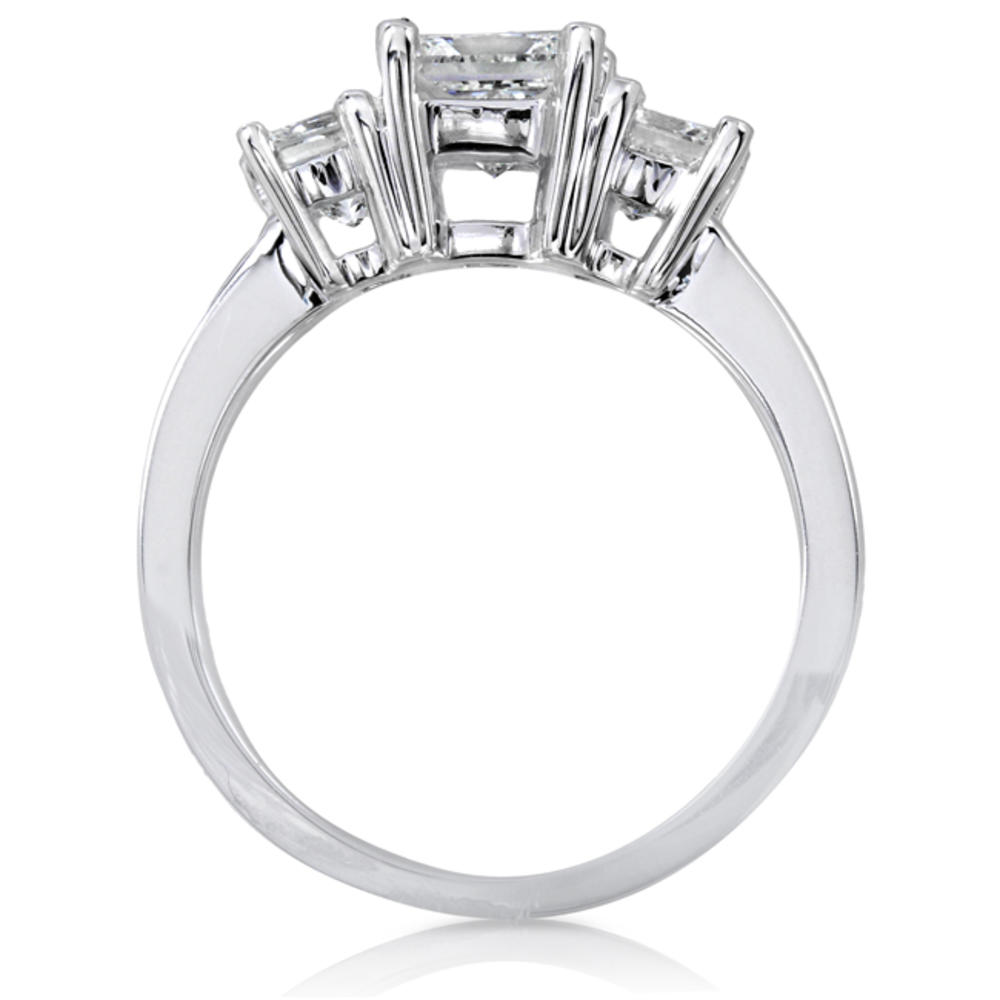 Princess Diamond Three-Stone Engagement Ring 1 1/2 carats (ct. tw) in 14K White Gold
