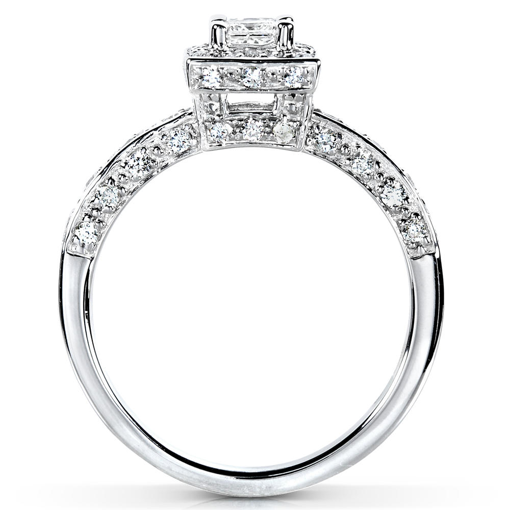 Princess Cut Diamond Bridal Set 4/5 Carat (ct.tw) in 14K White Gold