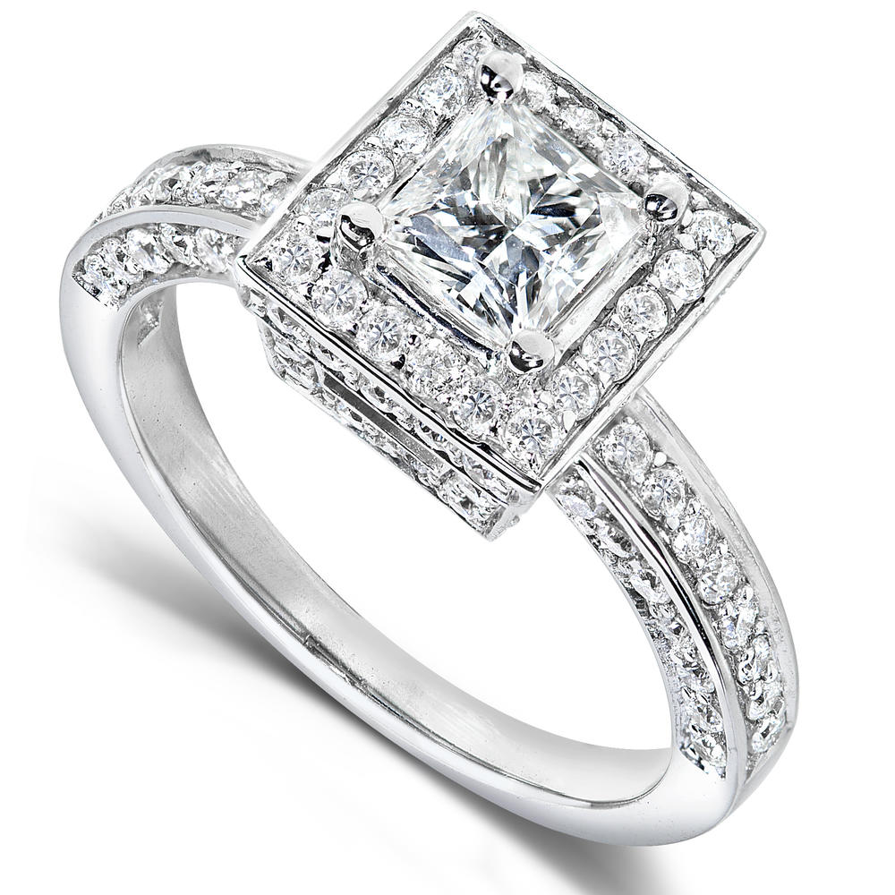 Diamond Engagement Ring 1 1/2 carat (ct.tw) in 14k White Gold