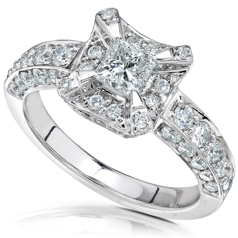 Diamond Engagement Ring 1 1/6 Carat (ct.tw) in 14K White Gold