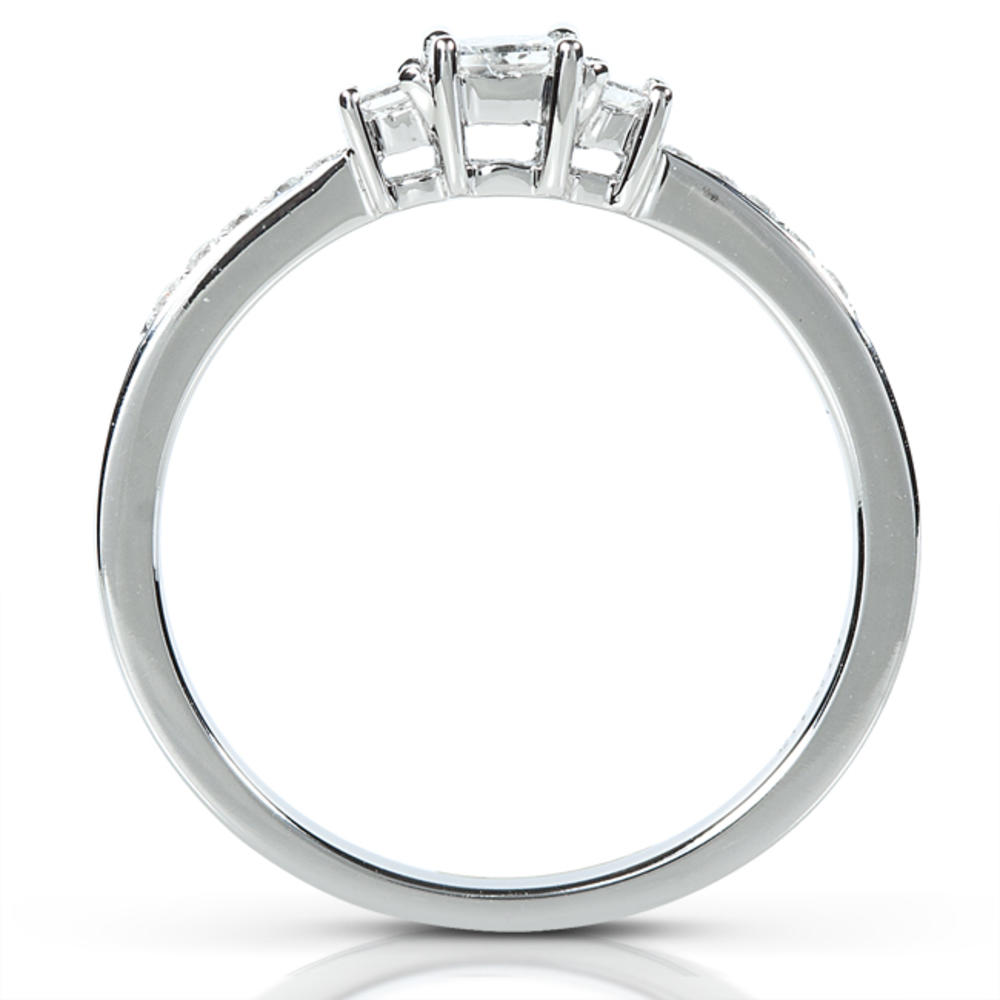 Princess Diamond Three-Stone Engagement Ring 1/3 carat (ct.tw) in 14k White Gold