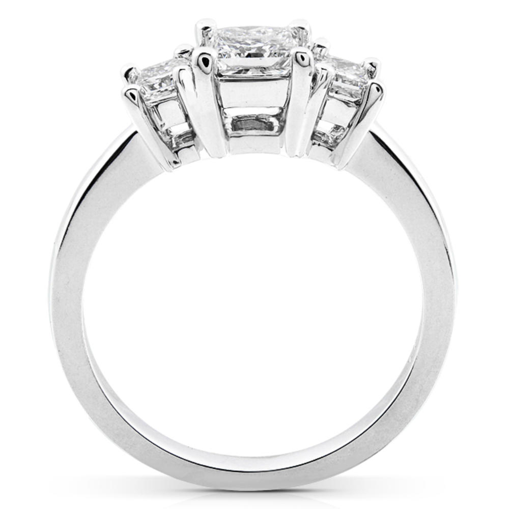 Princess Diamond Three-Stone Engagement Ring 1/2 carat (ct.tw) in 14k White Gold