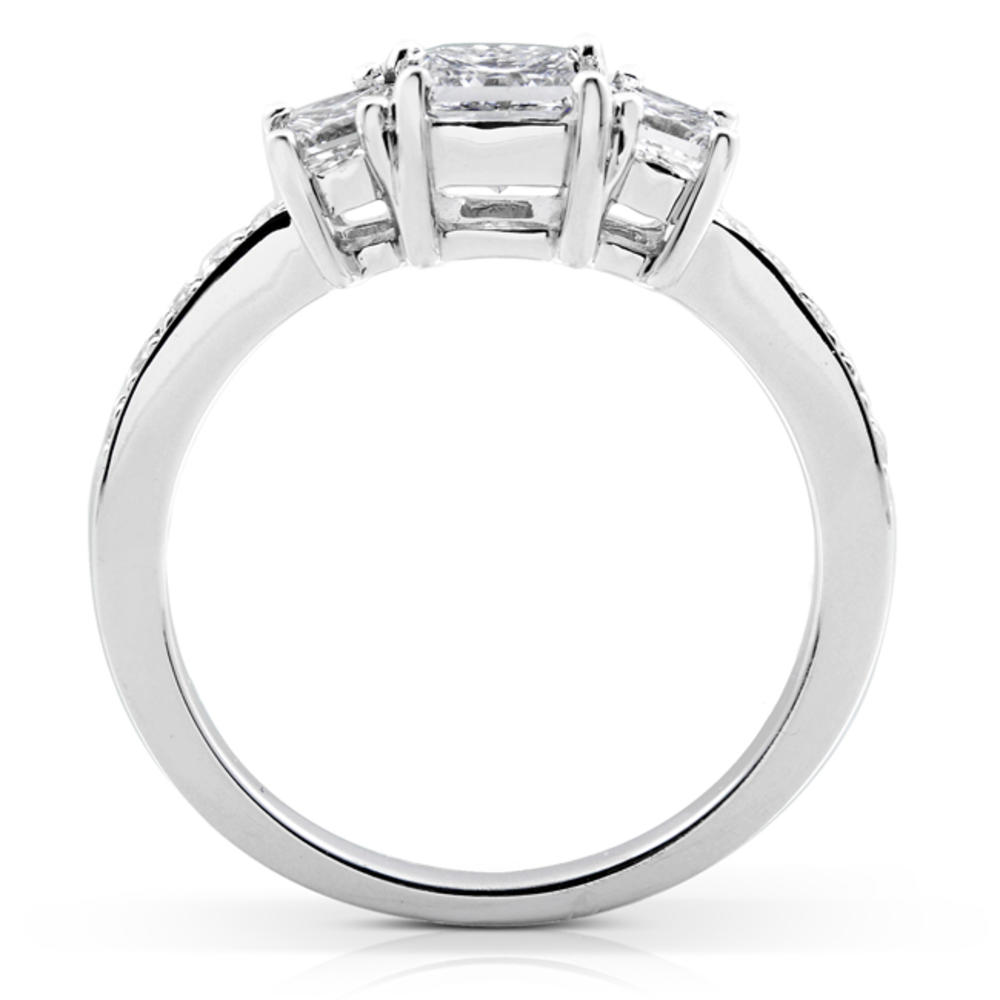 Princess Diamond Three-Stone Engagement Ring 1 carat (ct.tw) in 14k White Gold
