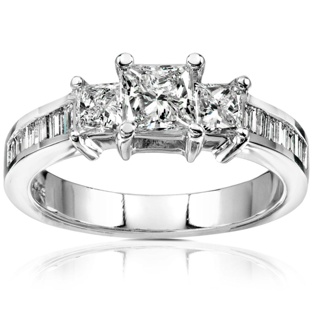 Diamond Three-Stone Engagement Ring 1 carat (ct.tw) in 14K White Gold