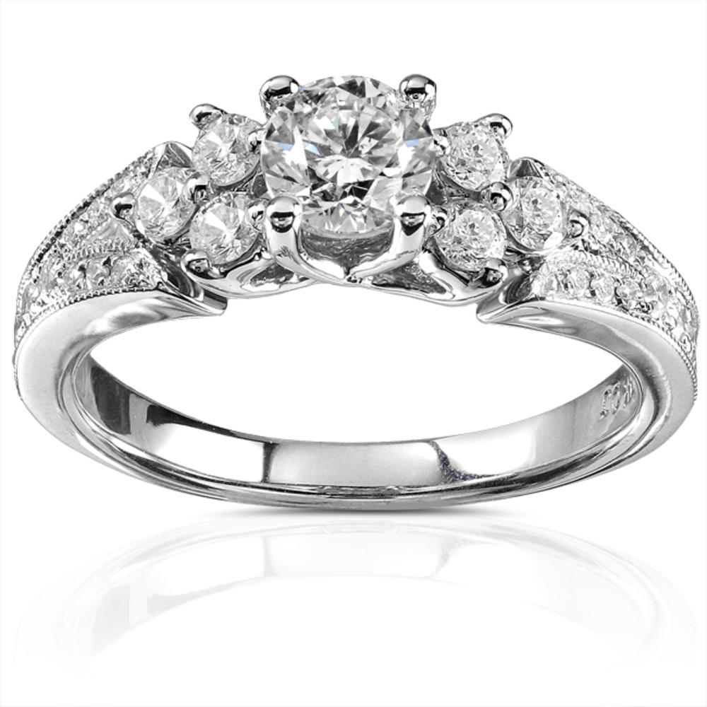 Round Diamond Engagement Ring 7/8 Carat (ct.tw) in 14K White Gold