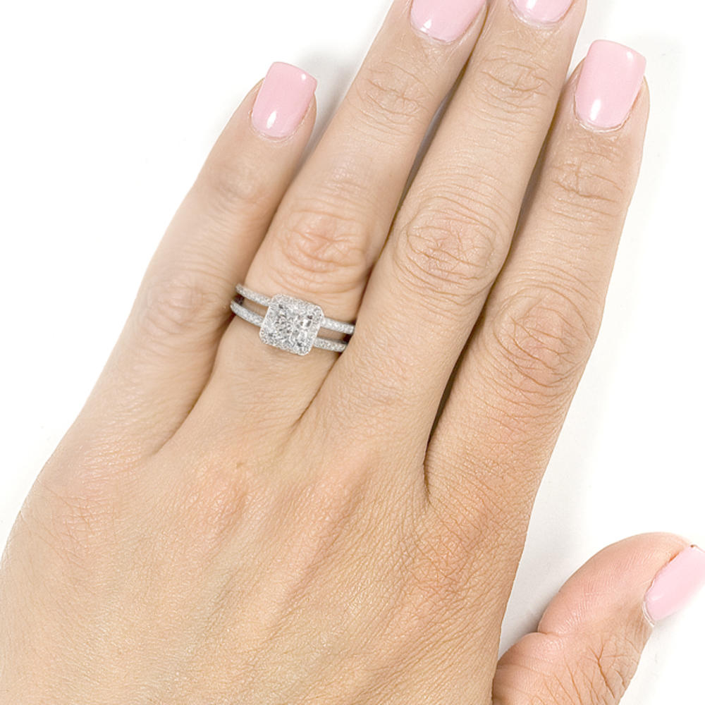 Radiant Diamond Engagement Ring 1 1/3 carat (ct.tw) in 14k White Gold