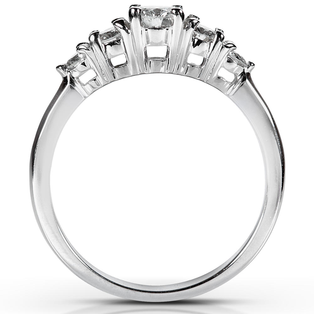 Diamond Engagement Ring and Wedding Band Set 1 1/3 carat (ct.tw) in 14k White Gold (3 Piece Set)