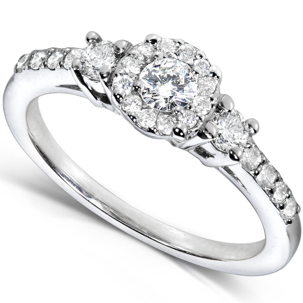 Diamond Engagement Ring 1/2 carat (ct.tw) in 14K White Gold