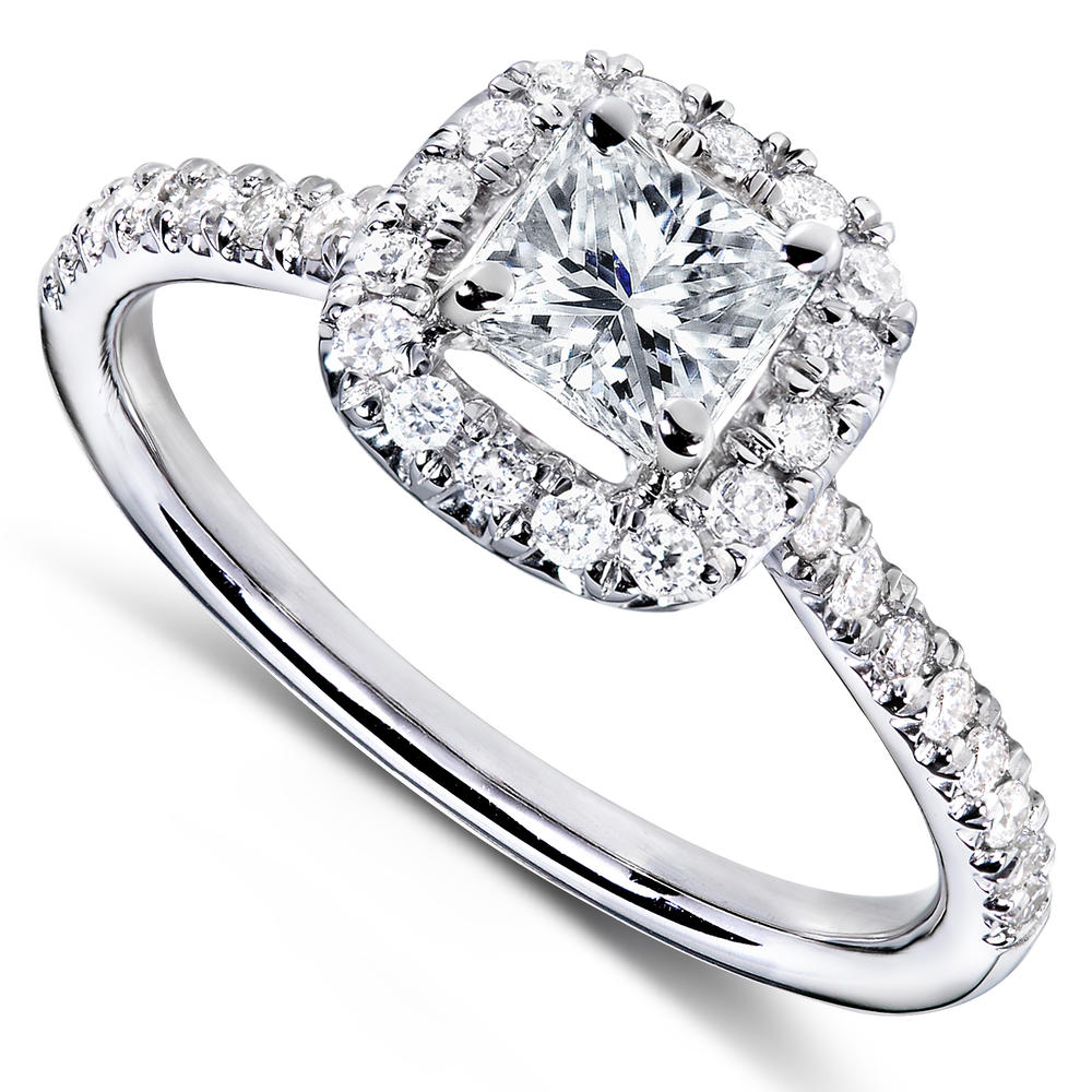 Diamond Engagement Ring 3/4 carats (ct.tw) in 14k White Gold