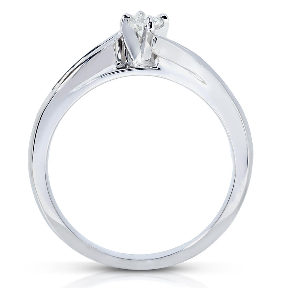 Round Diamond Engagement Ring 1/4 Carat (ct.tw) in 14k White Gold