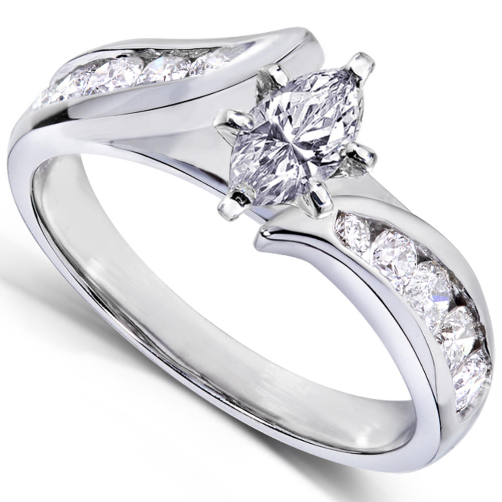 Marquise Diamond Engagement Ring 1 Carat (ct.tw) in 14k White Gold
