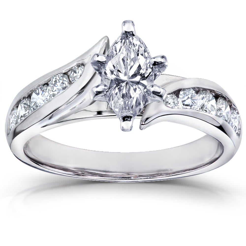 Marquise Diamond Engagement Ring 1 1/4 Carat (ct.tw) in 14k White Gold