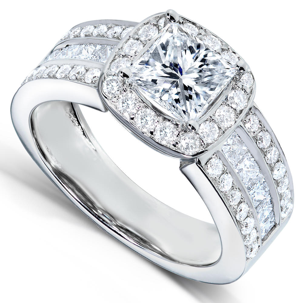 Princess Cut Diamond Engagement Ring 2 Carat (ct.tw) in 14K White Gold