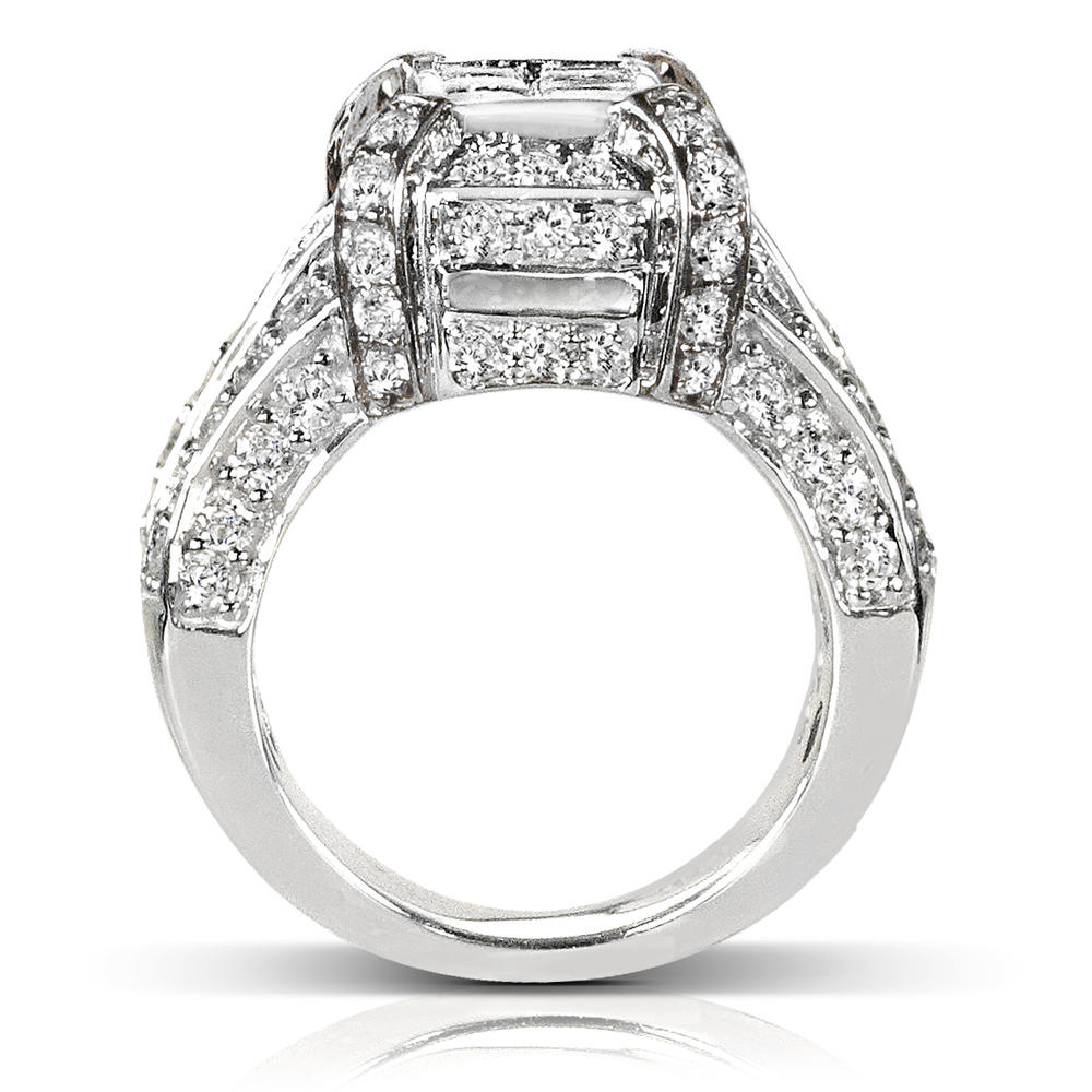 Princess Cut Diamond Engagement Ring 3 Carat (ctw) in 14k Gold