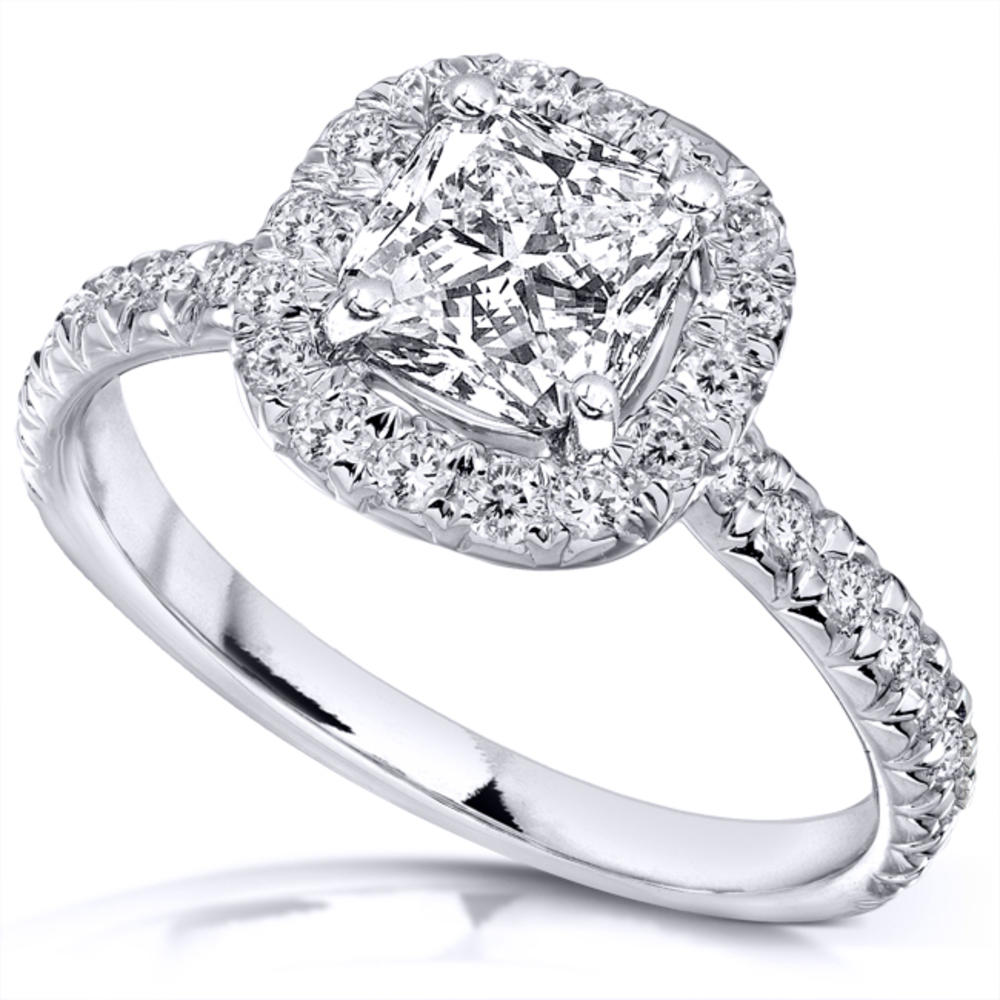Cushion Diamond Engagement Ring 1 2/5 carats (ct.tw) in 14k White Gold