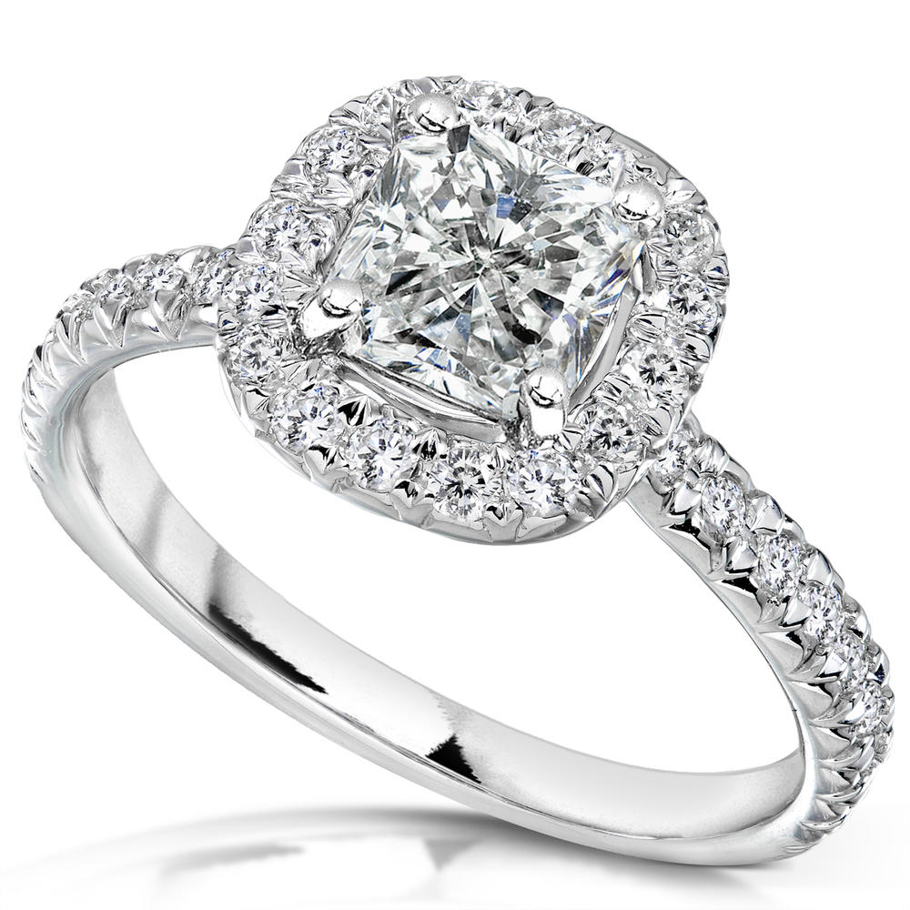 Radiant Diamond Engagement Ring 1 2/5 carats (ct.tw) in 14k White Gold