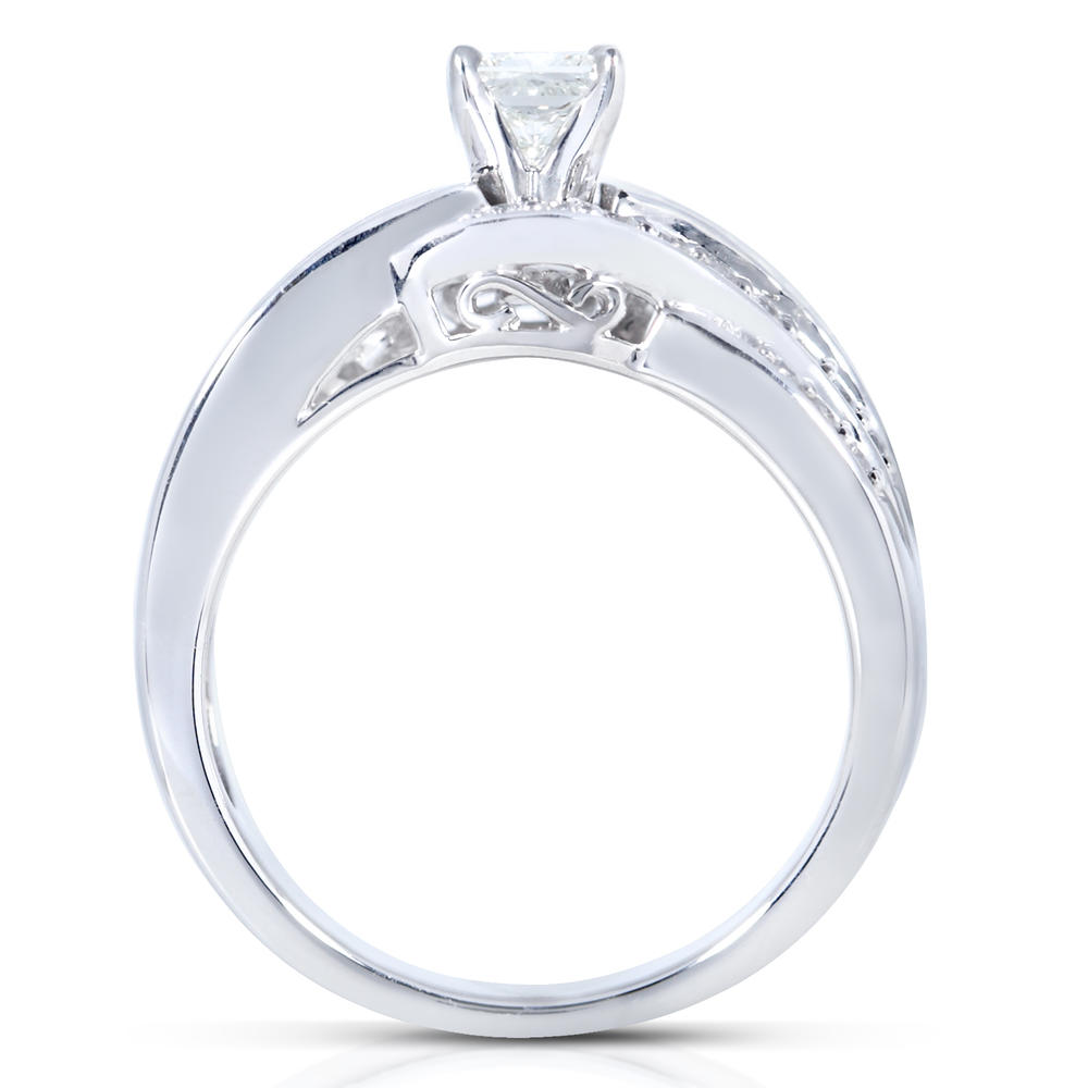 Diamond Engagement Ring and Wedding Band Set 1carat (ct.tw) in 14k White Gold