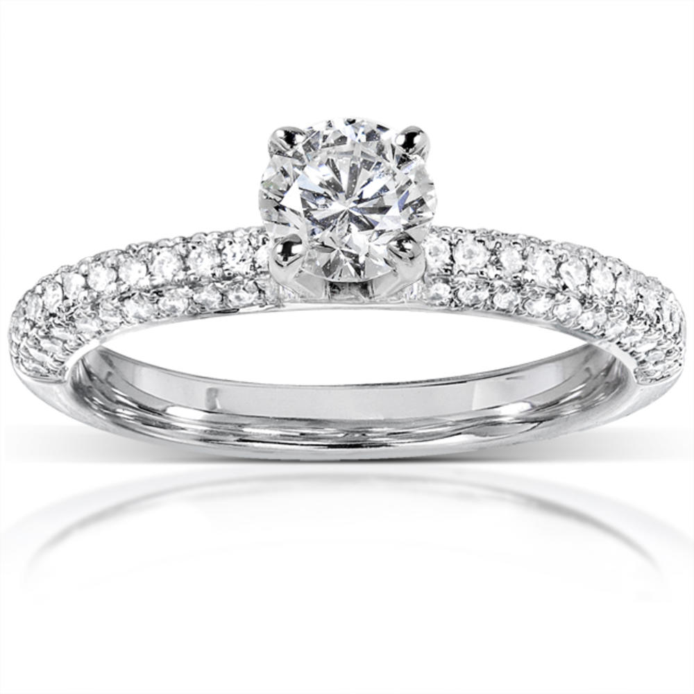 Round Diamond Engagement Ring 3/4 Carat (ct.tw) in 14K White Gold