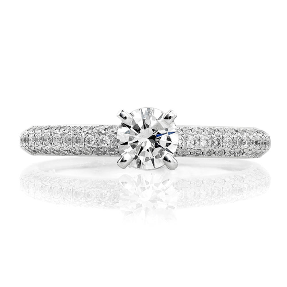 Round Diamond Engagement Ring 3/4 Carat (ct.tw) in 14K White Gold