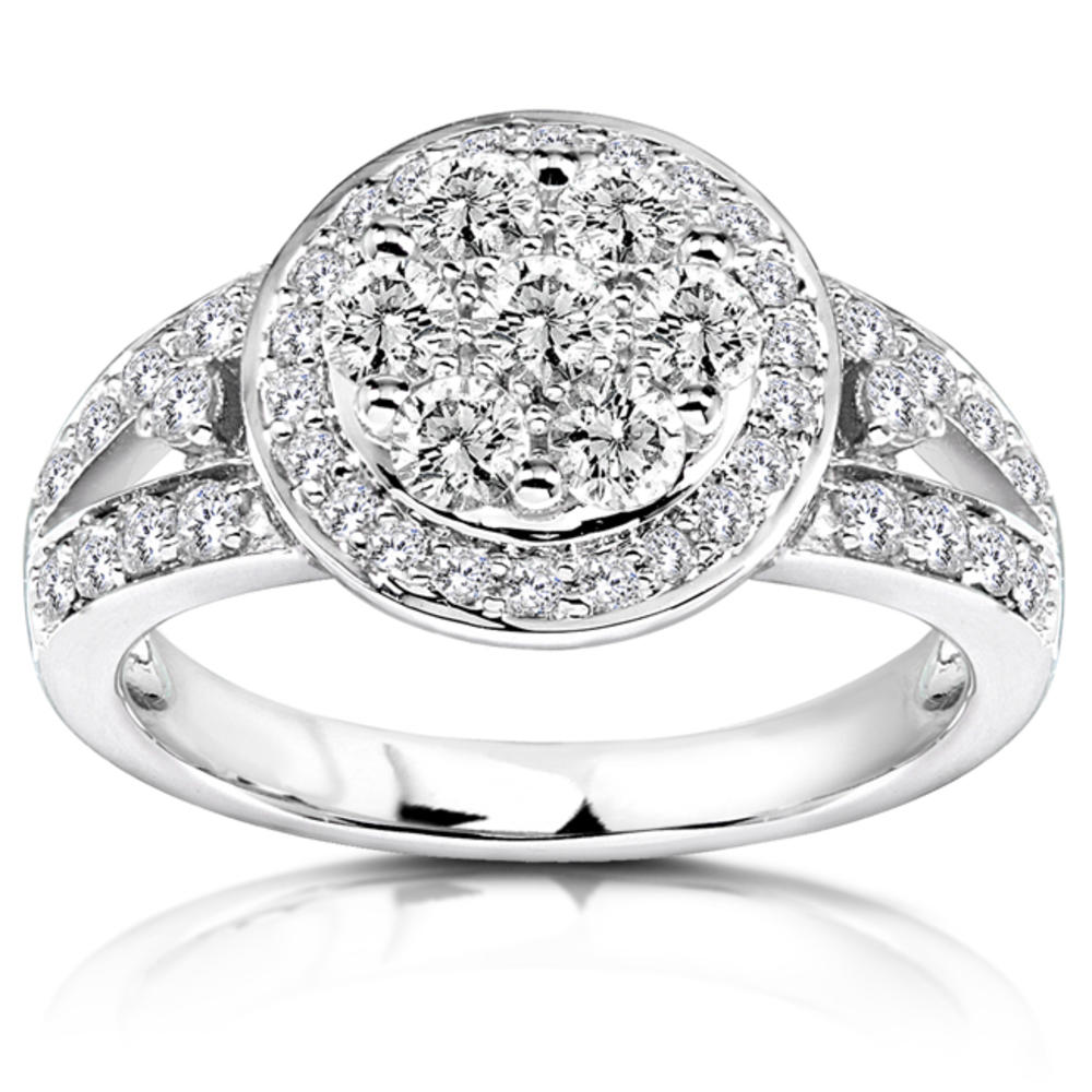 Diamond Engagement Ring 7/8 carat (ct.tw) in 14K White Gold